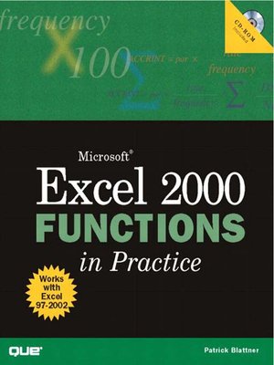 cover image of Microsoft Excel 2000 Functions in Practice